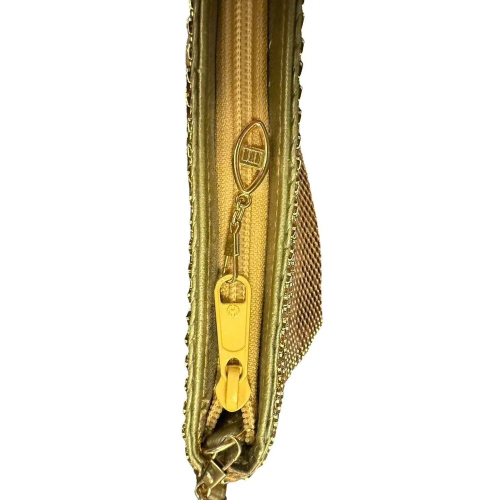 Vintage Gold Tone Metal Mesh Evening‎ Shoulder Bag & Zipper Closure Hong Kong